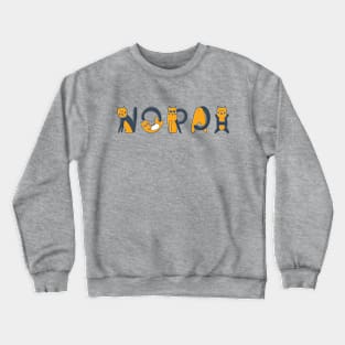 Norah | Girl Name | Cat Lover | Cat Illustration Crewneck Sweatshirt